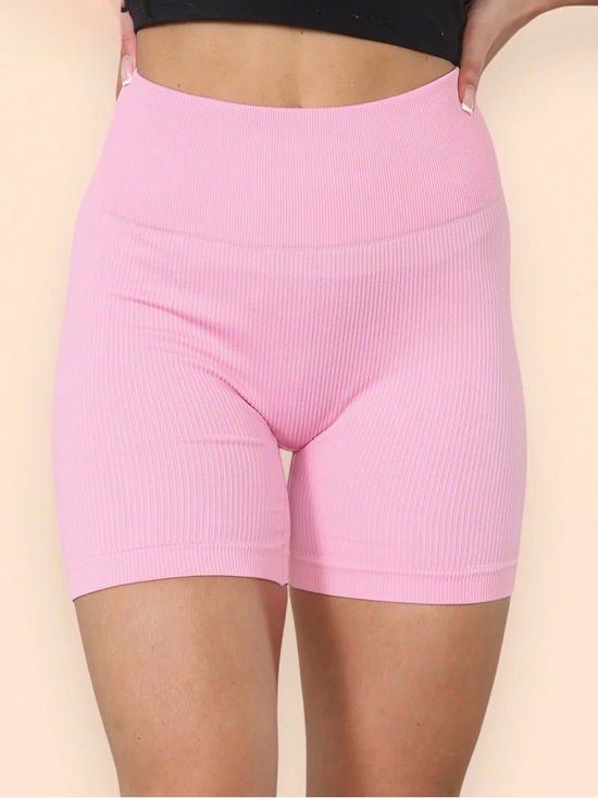 Hollister Pants - Hollister Gilly Hicks Seamless Mid Rise Ribbed 6 inch Biker Shorts - XS - Pink